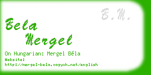 bela mergel business card